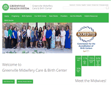 Tablet Screenshot of greenvillemidwiferycare.com